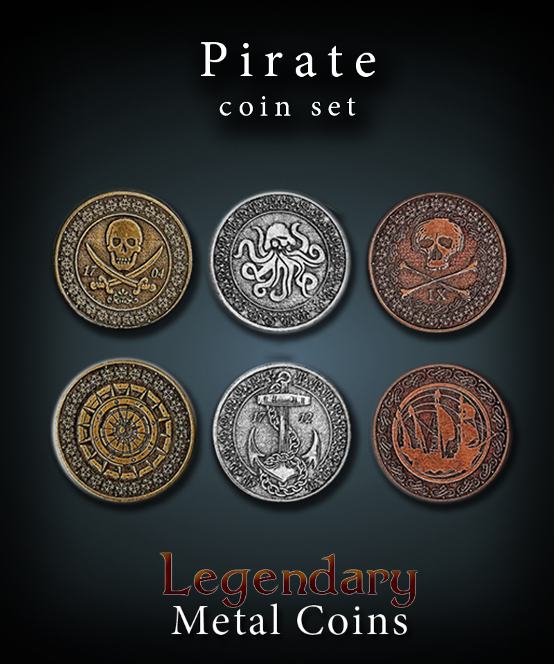 Pirate Set-Legendary Metal Coins | Drawlab Entertainment