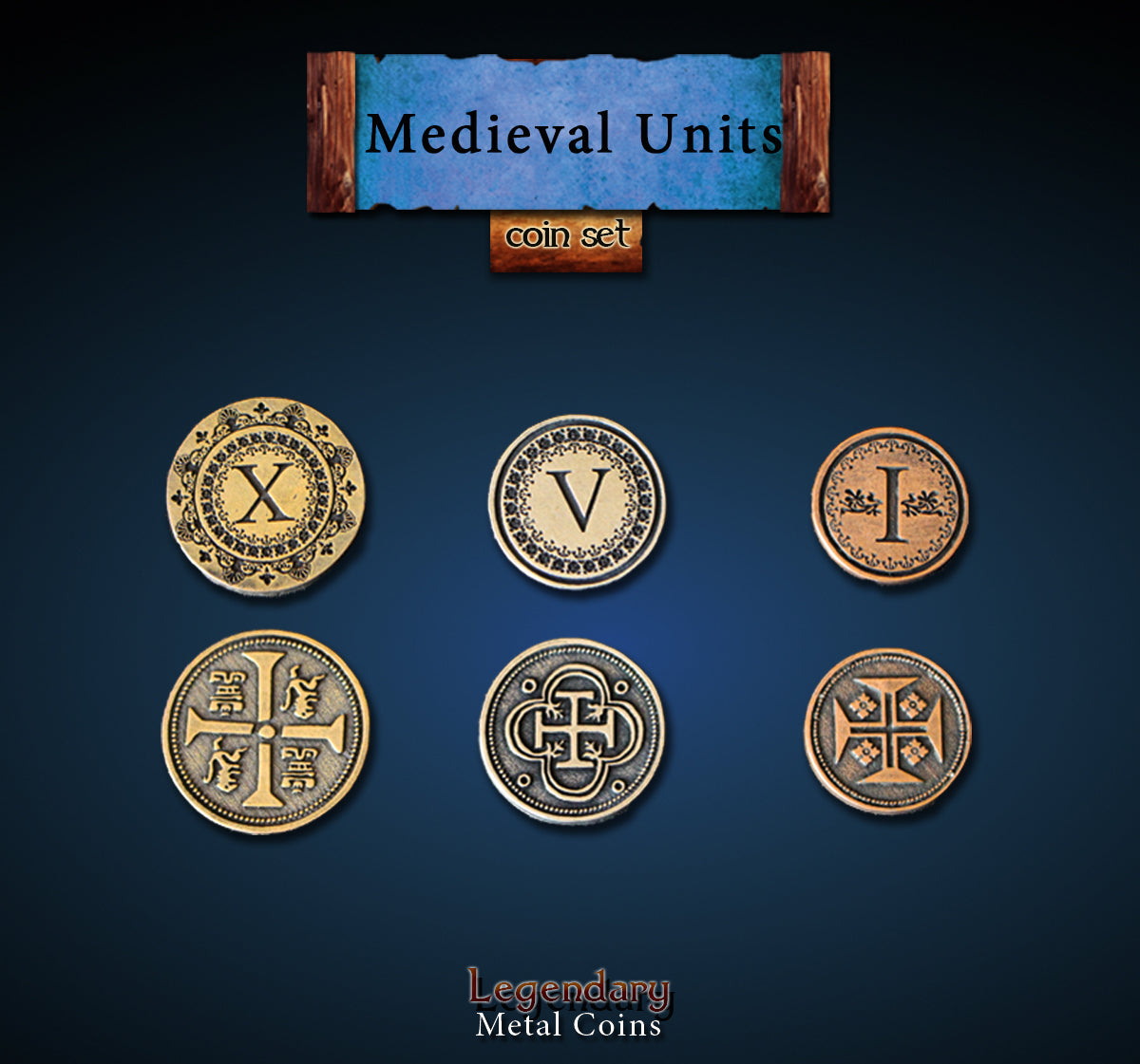 Medieval Unit Metal Coin Set