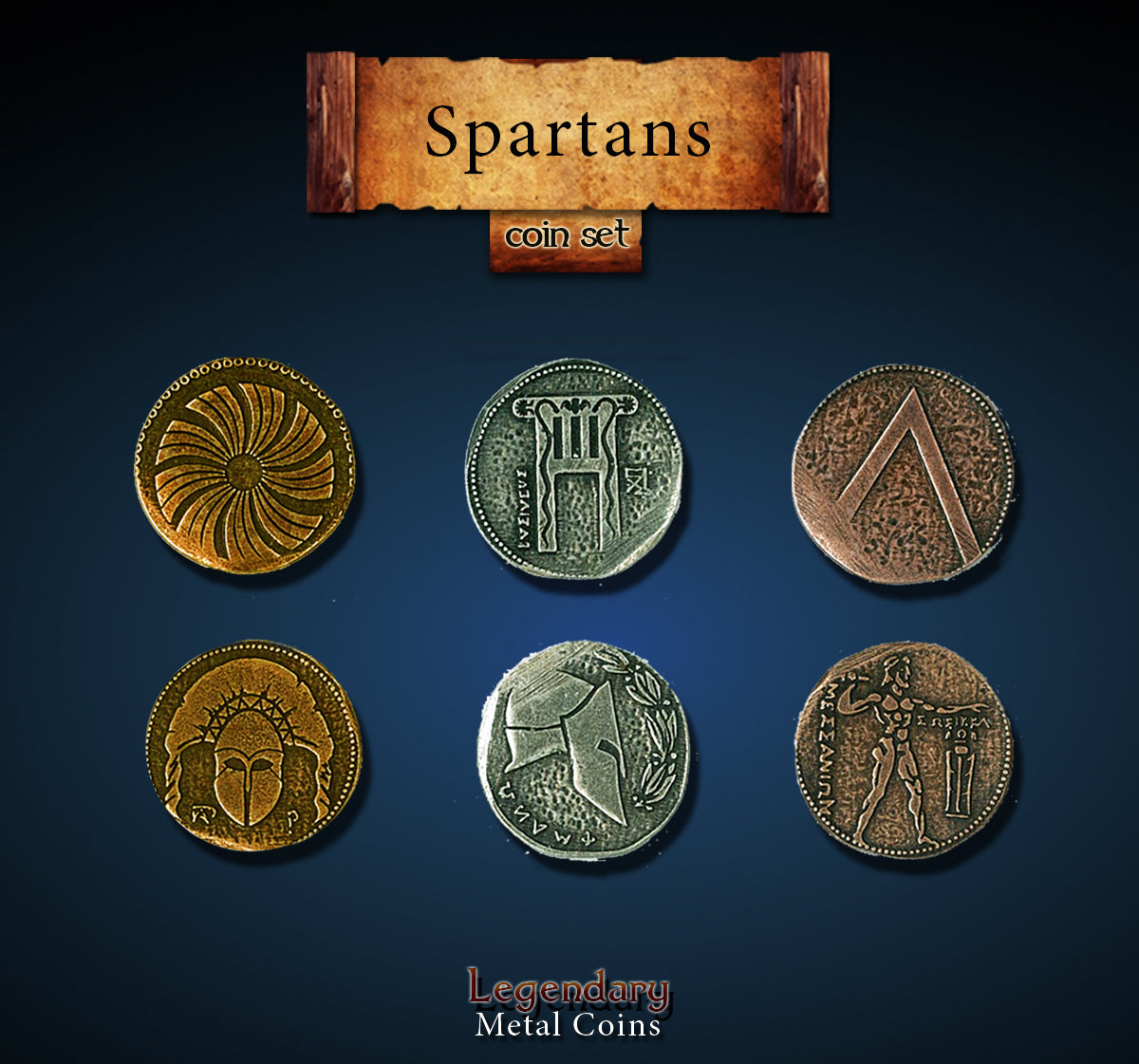 Spartan Metal Coin Set