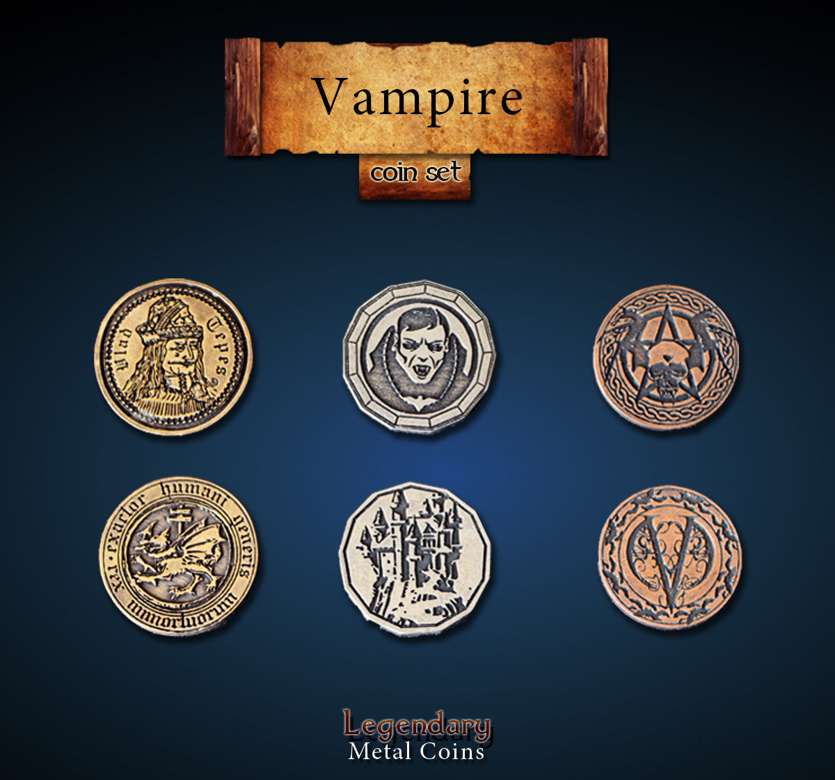Vampire Metal Coin Set