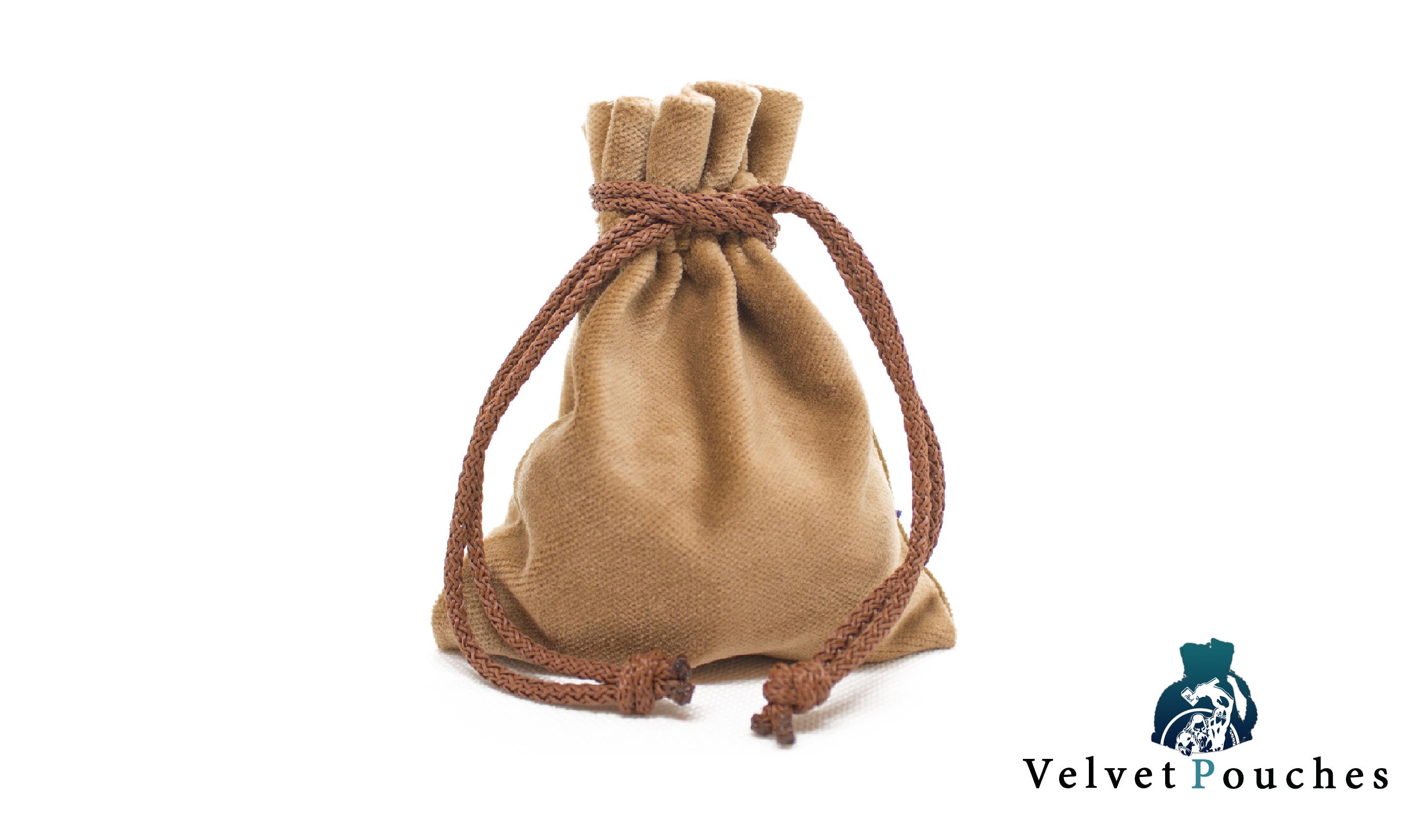 Beige Velvet Pouch