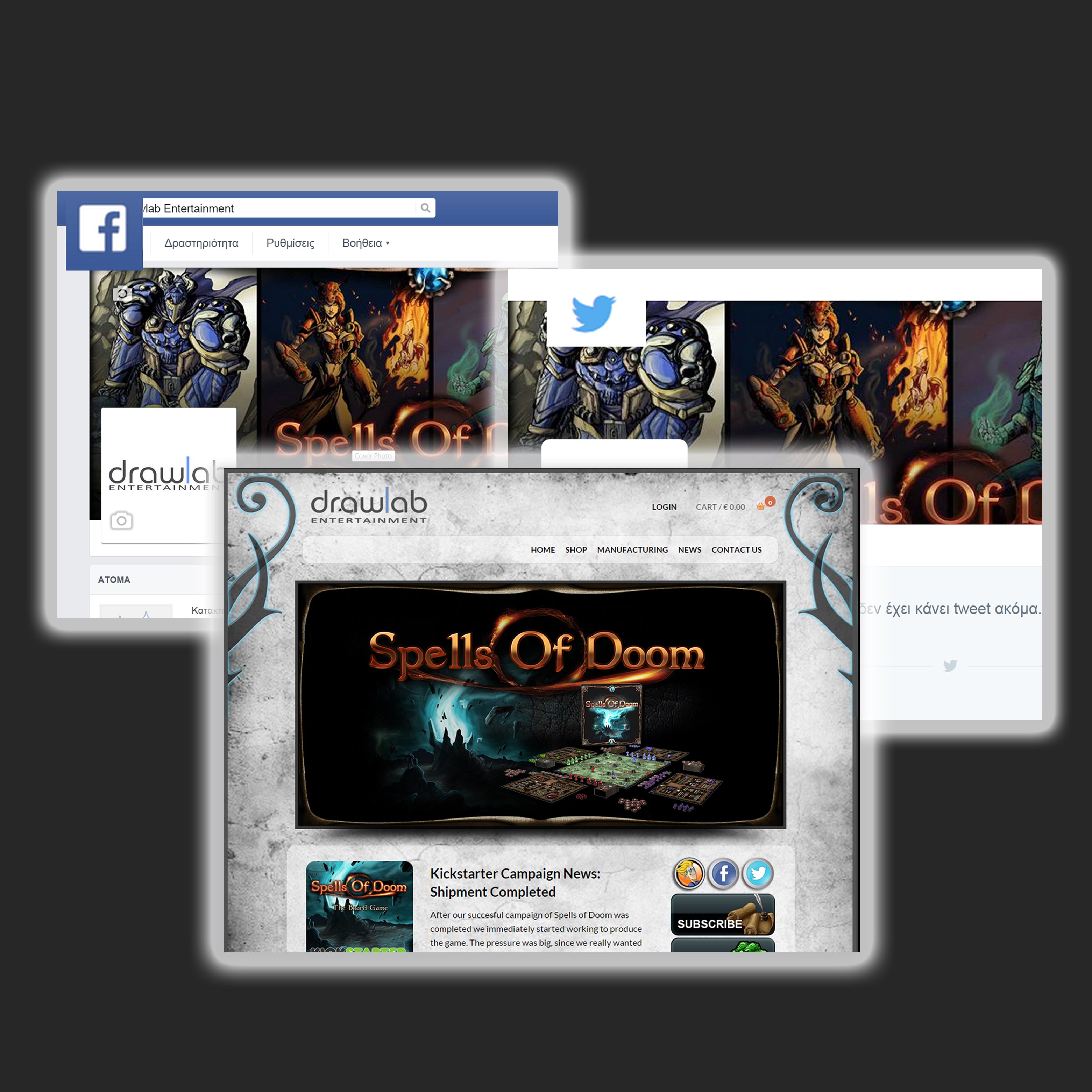 Drawlab Entertainment is now online! New Website, new Facebook page and new Twitter account.
