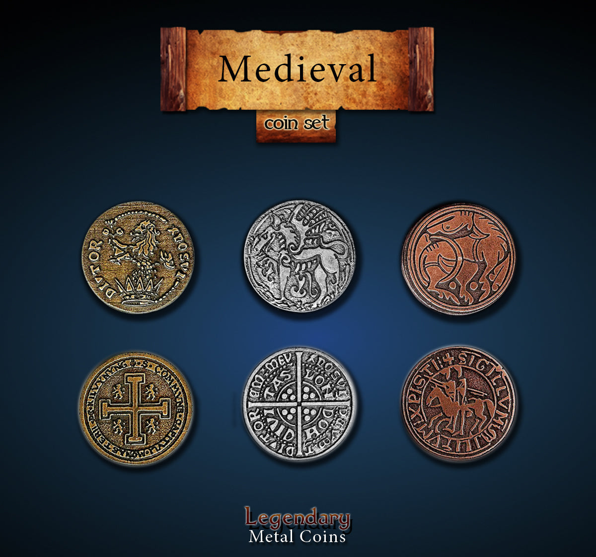 Medieval Metal Coin Set
