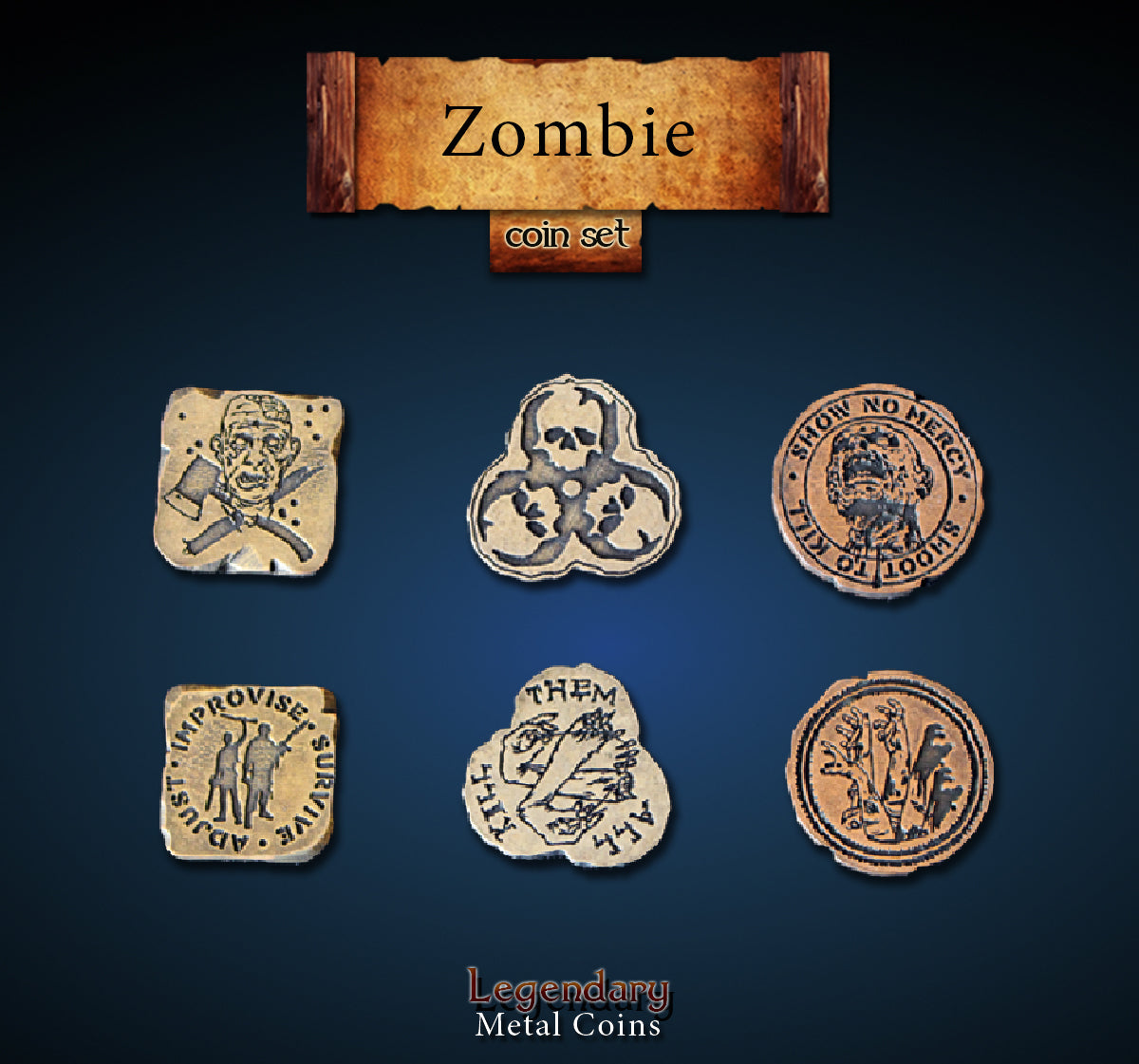 Zombie Metal Coin Set