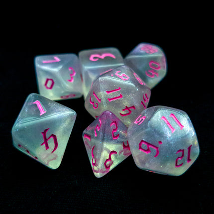 Glacier Blue & Pink Dice Set