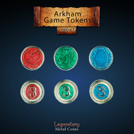 Arkham Game Tokens Set
