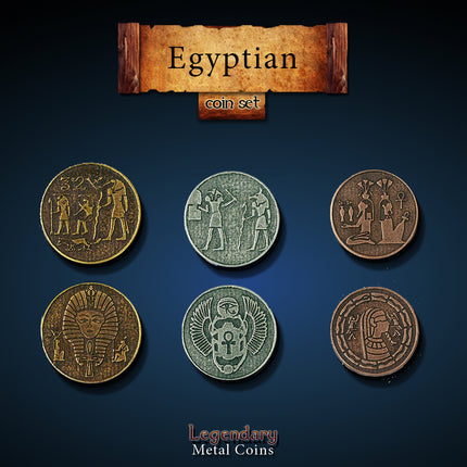 Egyptian Set-Legendary Metal Coins