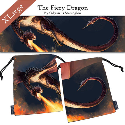 Extra Large "The Fiery Dragon" Dice Bag