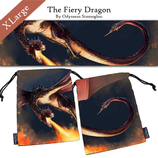 Extra Large "The Fiery Dragon" Dice Bag