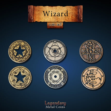 Wizard Set-Legendary Metal Coins