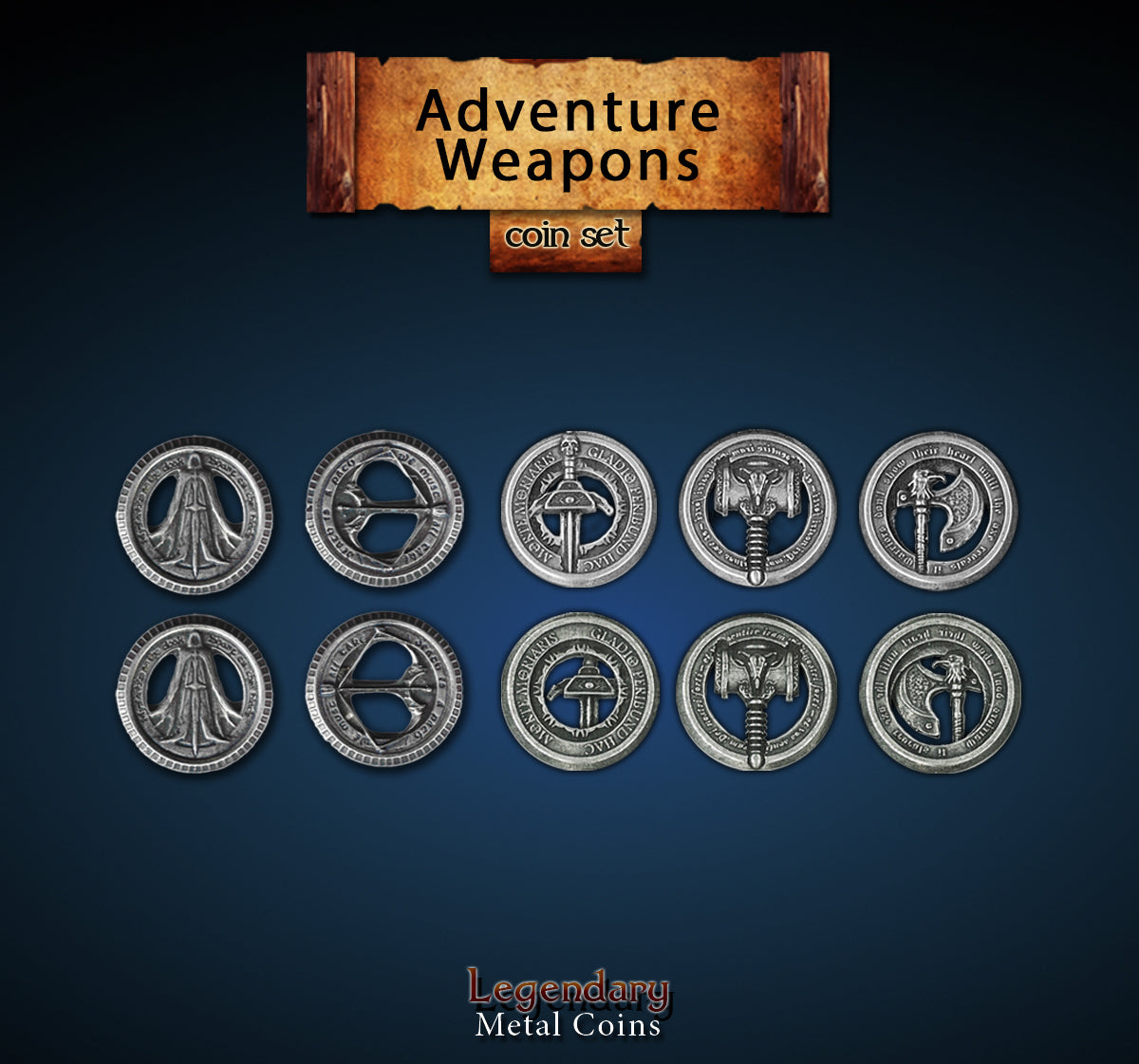 Adventure Weapon Adventure Weapons Coin Set – Drawlab Entertainment