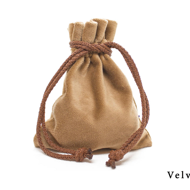 Beige Velvet Pouch