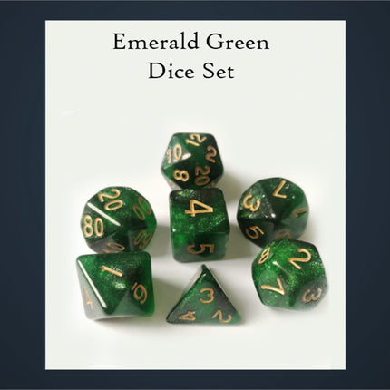 Emerald Green Dice Set