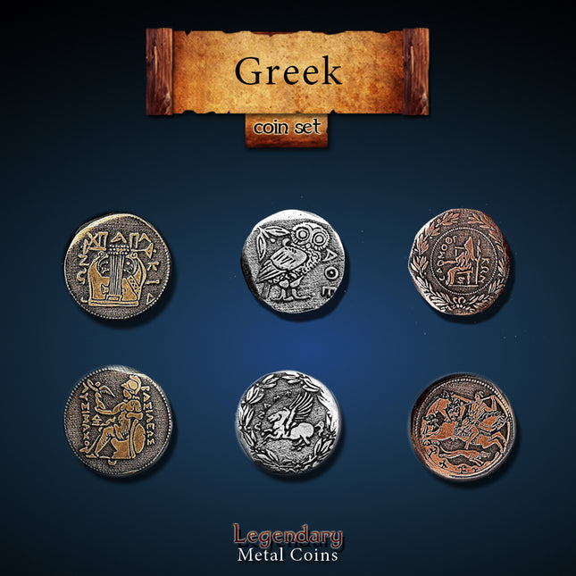 Greek Set-Legendary Metal Coins