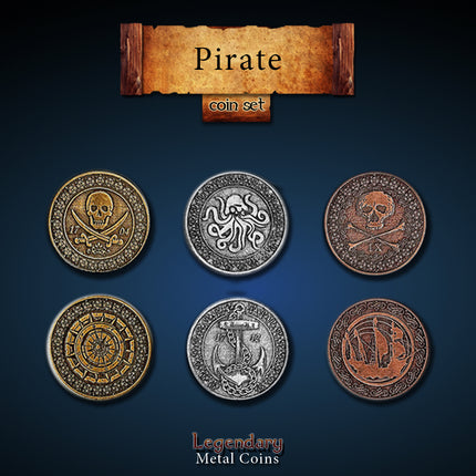 Pirate Set-Legendary Metal Coins