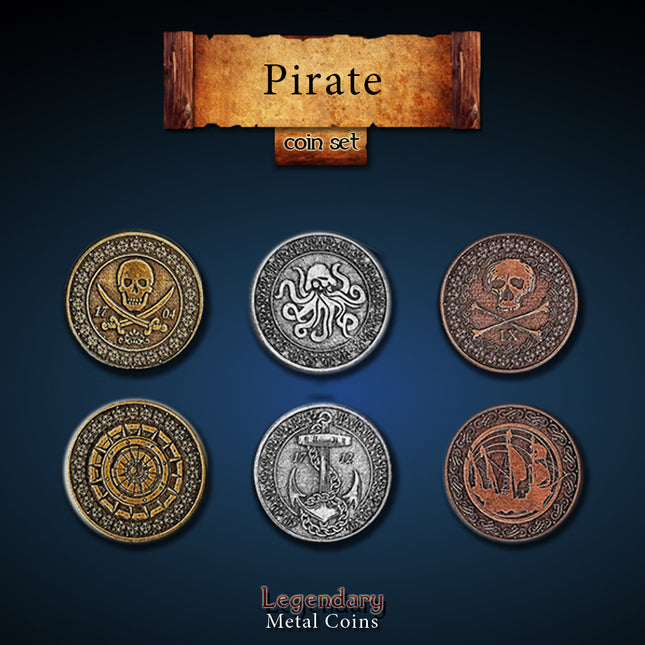 Pirate Set-Legendary Metal Coins