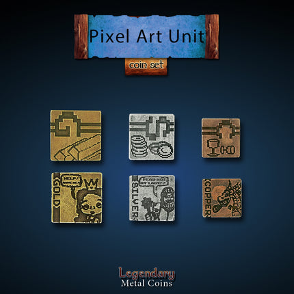 Pixel Art Unit Coin Set