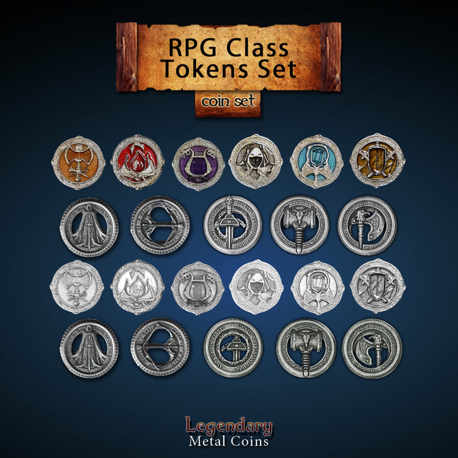 RPG Class Tokens Set