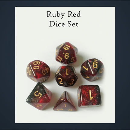 Ruby Red Dice Set