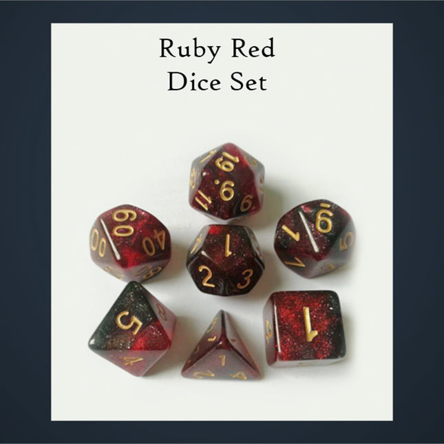 Ruby Red Dice Set